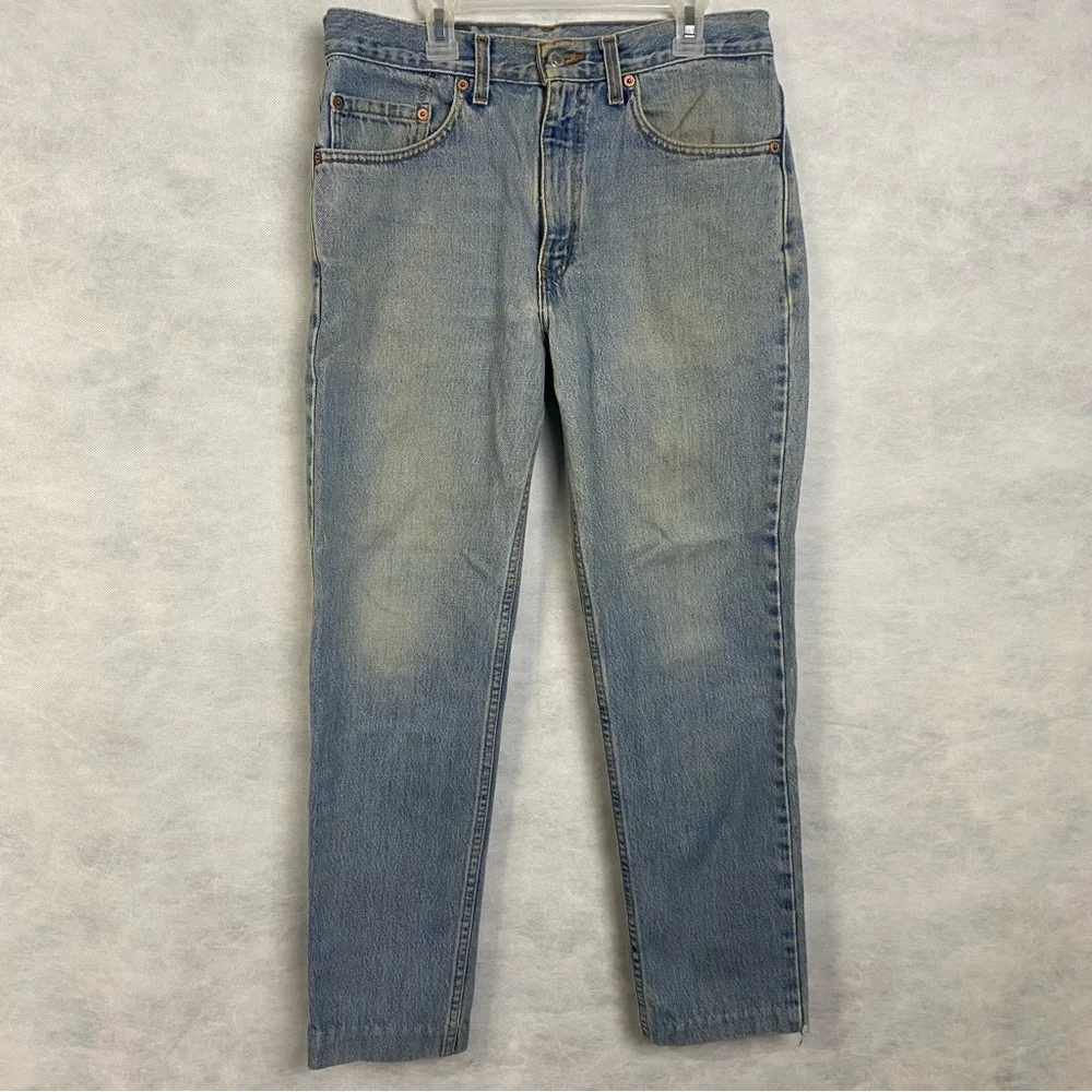 Vintage Levis 512 Jeans Men 32x27.5 Blue Slim For Tapered Leg 90s Y2K
